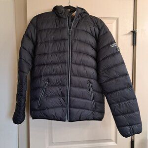 POINT ZERO MEN'S ULTRA-LIGHTWEIGHT QUILDED PUFFER JACKET BLACK MEDIUM CANDADA